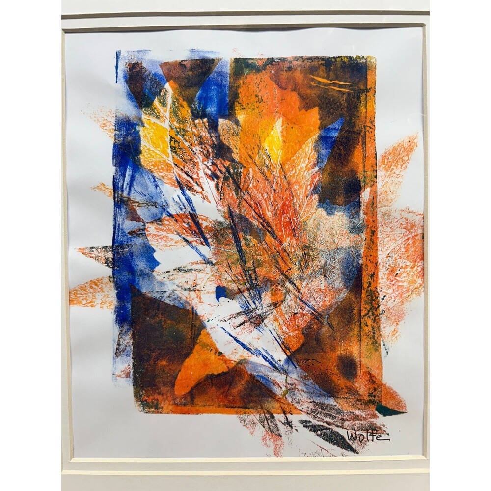 Fine Art Litho Print Autumn Flora Signed By Mary Hansen Wolfe 14" x 11"